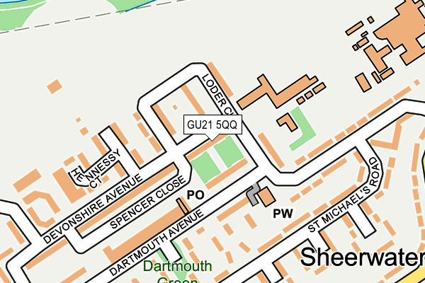 GU21 5QQ map - OS OpenMap – Local (Ordnance Survey) GU21 5QQ map - OS OpenMap – Local (Ordnance Survey)
