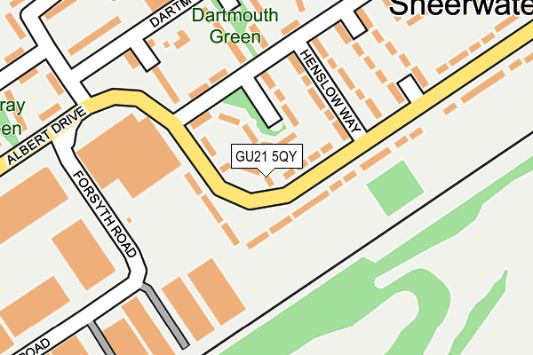 GU21 5QY map - OS OpenMap – Local (Ordnance Survey)
