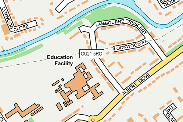 GU21 5RG map - OS OpenMap – Local (Ordnance Survey) GU21 5RG map - OS OpenMap – Local (Ordnance Survey)