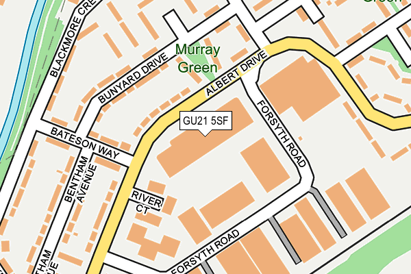 GU21 5SF map - OS OpenMap – Local (Ordnance Survey) GU21 5SF map - OS OpenMap – Local (Ordnance Survey)