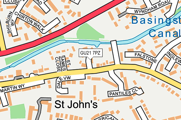 GU21 7PZ map - OS OpenMap – Local (Ordnance Survey) GU21 7PZ map - OS OpenMap – Local (Ordnance Survey)