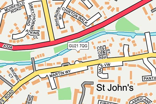 GU21 7QG map - OS OpenMap – Local (Ordnance Survey) GU21 7QG map - OS OpenMap – Local (Ordnance Survey)