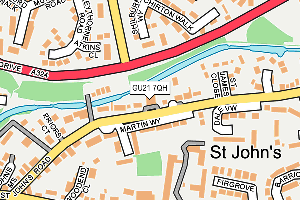 GU21 7QH map - OS OpenMap – Local (Ordnance Survey) GU21 7QH map - OS OpenMap – Local (Ordnance Survey)
