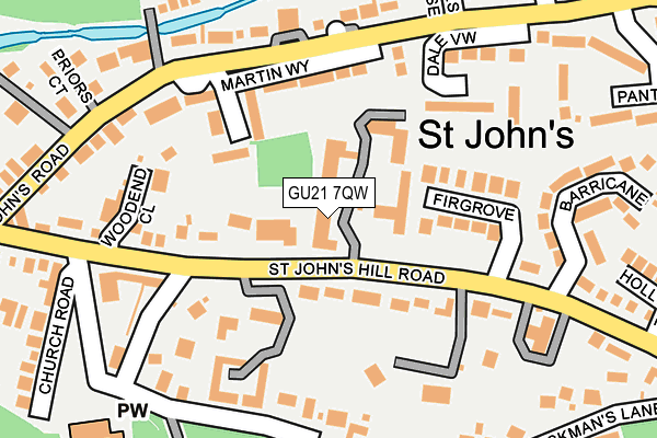 GU21 7QW map - OS OpenMap – Local (Ordnance Survey) GU21 7QW map - OS OpenMap – Local (Ordnance Survey)