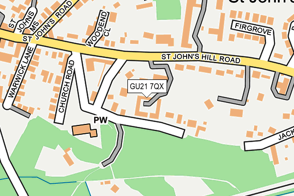 GU21 7QX map - OS OpenMap – Local (Ordnance Survey) GU21 7QX map - OS OpenMap – Local (Ordnance Survey)