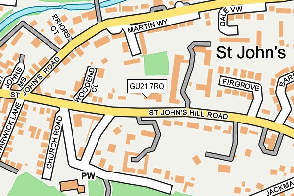 GU21 7RQ map - OS OpenMap – Local (Ordnance Survey) GU21 7RQ map - OS OpenMap – Local (Ordnance Survey)