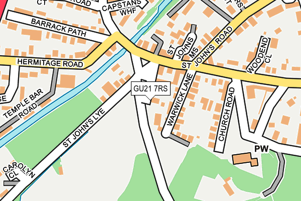 GU21 7RS map - OS OpenMap – Local (Ordnance Survey) GU21 7RS map - OS OpenMap – Local (Ordnance Survey)