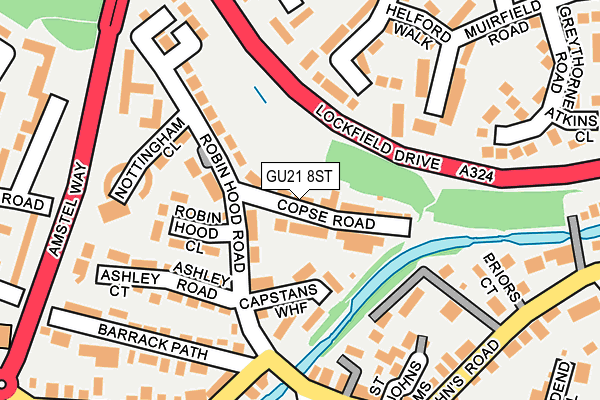 GU21 8ST map - OS OpenMap – Local (Ordnance Survey) GU21 8ST map - OS OpenMap – Local (Ordnance Survey)