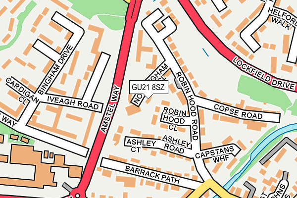 GU21 8SZ map - OS OpenMap – Local (Ordnance Survey) GU21 8SZ map - OS OpenMap – Local (Ordnance Survey)