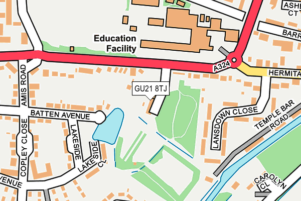 GU21 8TJ map - OS OpenMap – Local (Ordnance Survey) GU21 8TJ map - OS OpenMap – Local (Ordnance Survey)