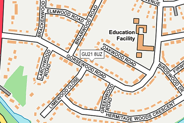 GU21 8UZ map - OS OpenMap – Local (Ordnance Survey) GU21 8UZ map - OS OpenMap – Local (Ordnance Survey)