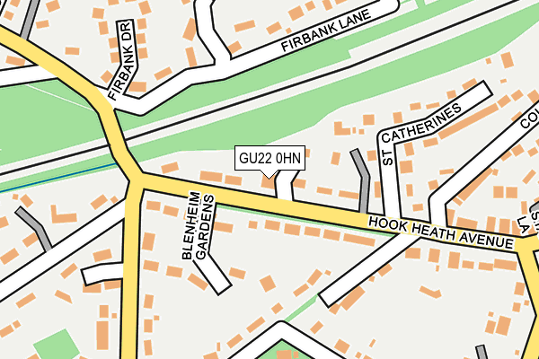 GU22 0HN map - OS OpenMap – Local (Ordnance Survey) GU22 0HN map - OS OpenMap – Local (Ordnance Survey)