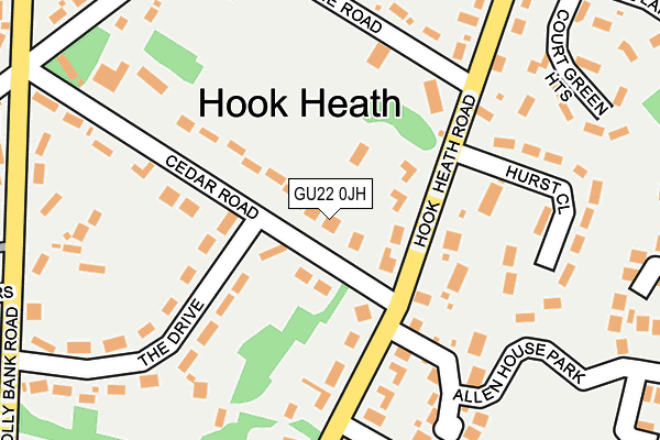 GU22 0JH map - OS OpenMap – Local (Ordnance Survey) GU22 0JH map - OS OpenMap – Local (Ordnance Survey)