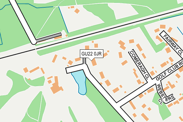 GU22 0JR map - OS OpenMap – Local (Ordnance Survey) GU22 0JR map - OS OpenMap – Local (Ordnance Survey)