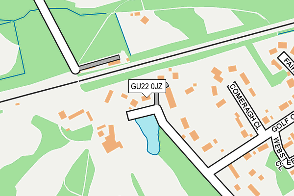 GU22 0JZ map - OS OpenMap – Local (Ordnance Survey) GU22 0JZ map - OS OpenMap – Local (Ordnance Survey)