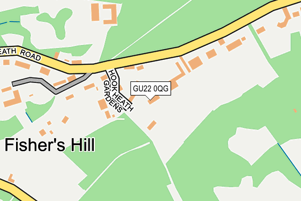GU22 0QG map - OS OpenMap – Local (Ordnance Survey)