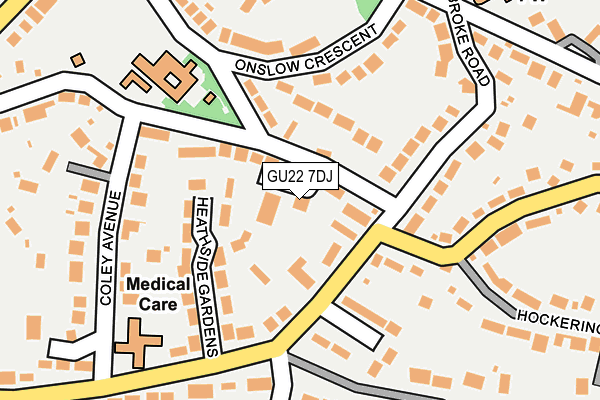 GU22 7DJ map - OS OpenMap – Local (Ordnance Survey) GU22 7DJ map - OS OpenMap – Local (Ordnance Survey)