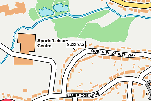 GU22 9AG map - OS OpenMap – Local (Ordnance Survey) GU22 9AG map - OS OpenMap – Local (Ordnance Survey)