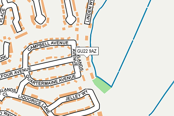 GU22 9AZ map - OS OpenMap – Local (Ordnance Survey) GU22 9AZ map - OS OpenMap – Local (Ordnance Survey)