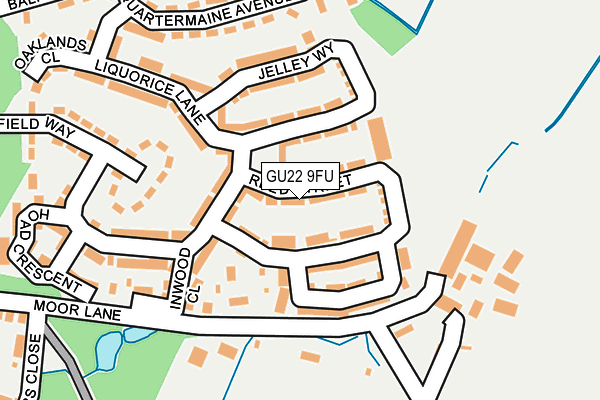 GU22 9FU map - OS OpenMap – Local (Ordnance Survey) GU22 9FU map - OS OpenMap – Local (Ordnance Survey)