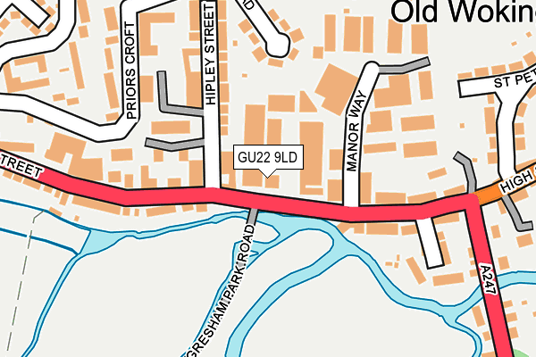 GU22 9LD map - OS OpenMap – Local (Ordnance Survey) GU22 9LD map - OS OpenMap – Local (Ordnance Survey)