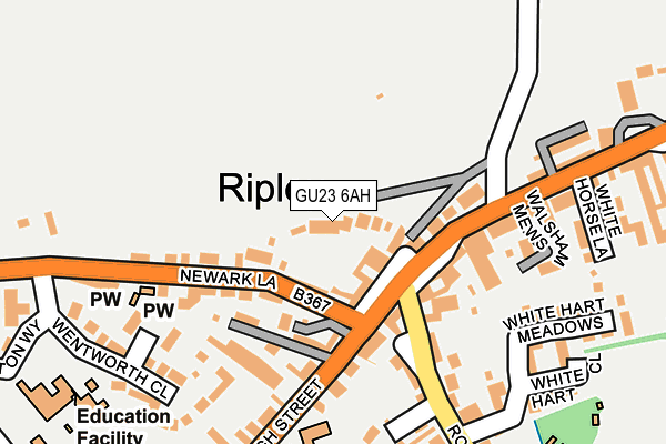 GU23 6AH map - OS OpenMap – Local (Ordnance Survey) GU23 6AH map - OS OpenMap – Local (Ordnance Survey)