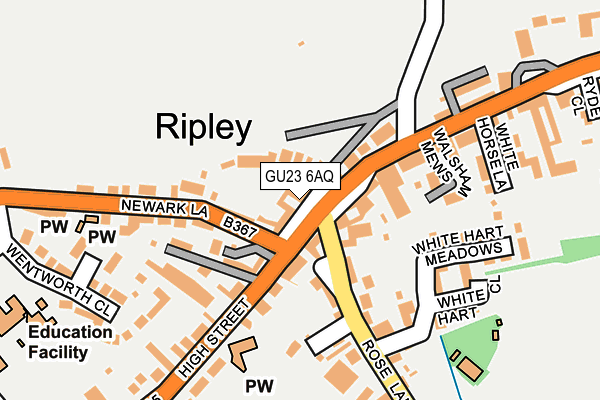GU23 6AQ map - OS OpenMap – Local (Ordnance Survey)