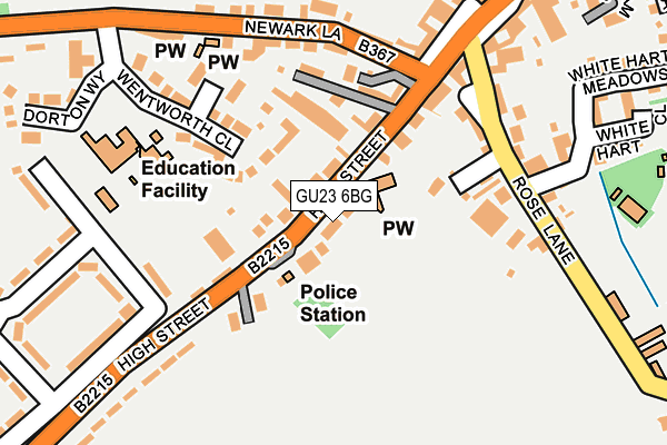 GU23 6BG map - OS OpenMap – Local (Ordnance Survey) GU23 6BG map - OS OpenMap – Local (Ordnance Survey)