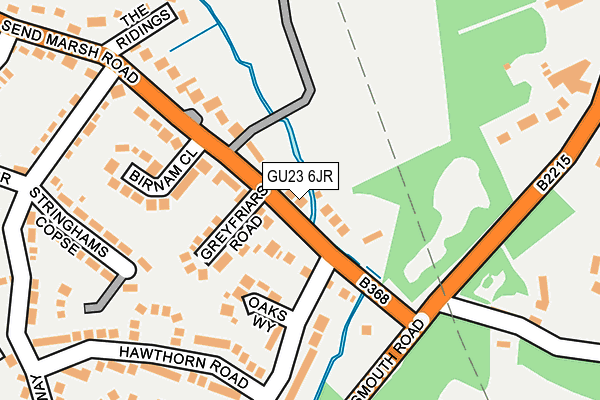 GU23 6JR map - OS OpenMap – Local (Ordnance Survey) GU23 6JR map - OS OpenMap – Local (Ordnance Survey)