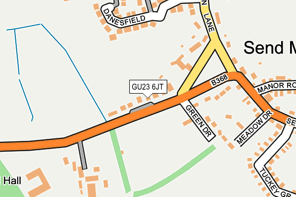 GU23 6JT map - OS OpenMap – Local (Ordnance Survey) GU23 6JT map - OS OpenMap – Local (Ordnance Survey)