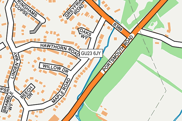 GU23 6JY map - OS OpenMap – Local (Ordnance Survey) GU23 6JY map - OS OpenMap – Local (Ordnance Survey)