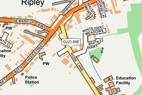 GU23 6NE map - OS OpenMap – Local (Ordnance Survey) GU23 6NE map - OS OpenMap – Local (Ordnance Survey)