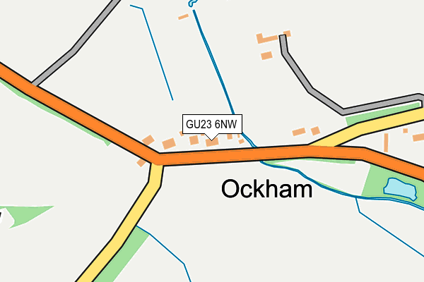 GU23 6NW map - OS OpenMap – Local (Ordnance Survey) GU23 6NW map - OS OpenMap – Local (Ordnance Survey)