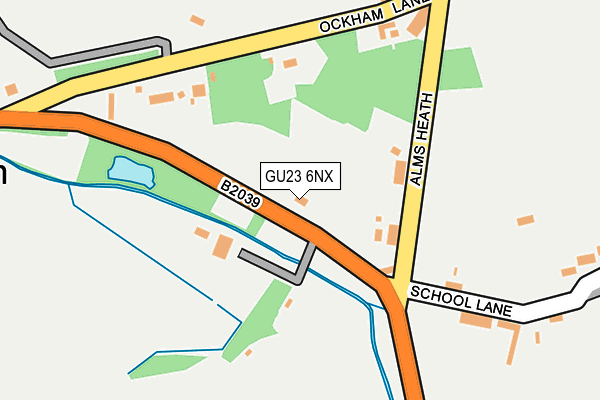 GU23 6NX map - OS OpenMap – Local (Ordnance Survey) GU23 6NX map - OS OpenMap – Local (Ordnance Survey)