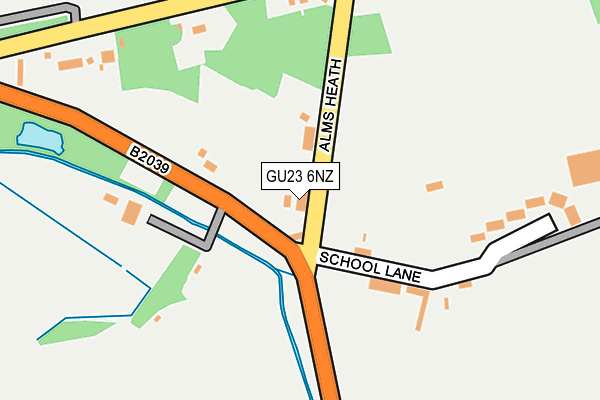 GU23 6NZ map - OS OpenMap – Local (Ordnance Survey) GU23 6NZ map - OS OpenMap – Local (Ordnance Survey)