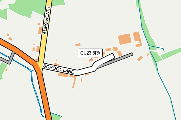 GU23 6PA map - OS OpenMap – Local (Ordnance Survey) GU23 6PA map - OS OpenMap – Local (Ordnance Survey)