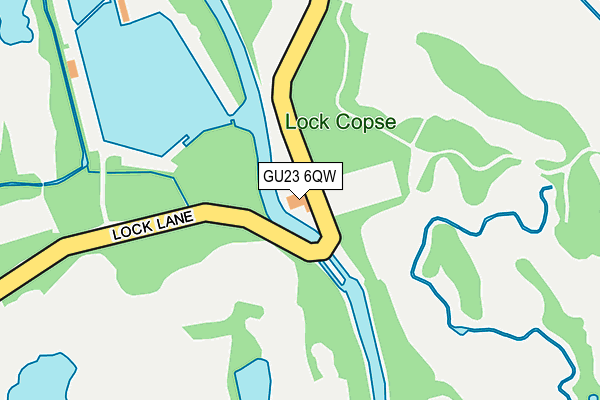 GU23 6QW map - OS OpenMap – Local (Ordnance Survey) GU23 6QW map - OS OpenMap – Local (Ordnance Survey)