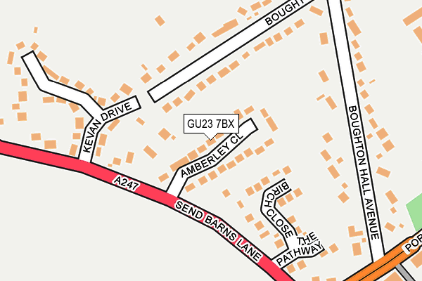 GU23 7BX map - OS OpenMap – Local (Ordnance Survey) GU23 7BX map - OS OpenMap – Local (Ordnance Survey)