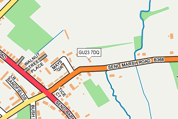 GU23 7DQ map - OS OpenMap – Local (Ordnance Survey) GU23 7DQ map - OS OpenMap – Local (Ordnance Survey)