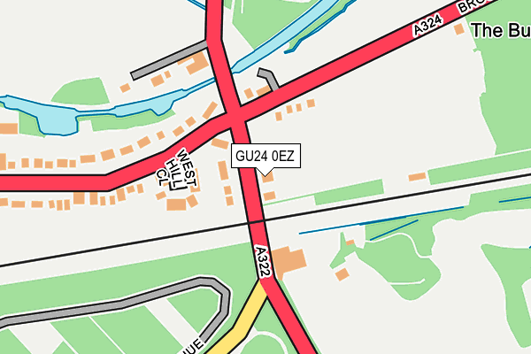 GU24 0EZ map - OS OpenMap – Local (Ordnance Survey) GU24 0EZ map - OS OpenMap – Local (Ordnance Survey)