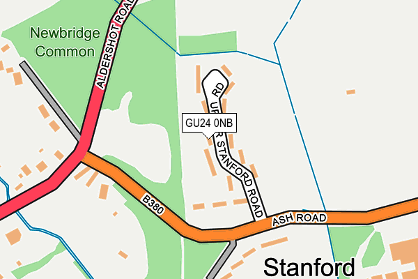 GU24 0NB map - OS OpenMap – Local (Ordnance Survey)