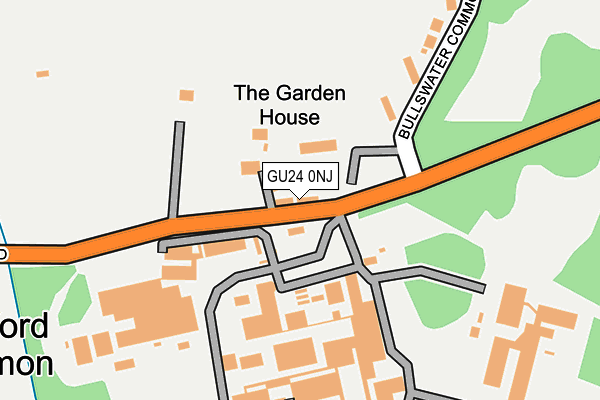 GU24 0NJ map - OS OpenMap – Local (Ordnance Survey) GU24 0NJ map - OS OpenMap – Local (Ordnance Survey)