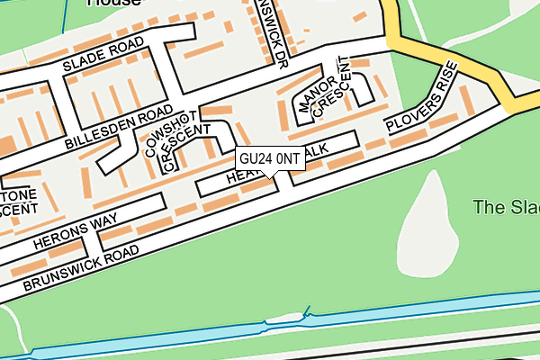 GU24 0NT map - OS OpenMap – Local (Ordnance Survey) GU24 0NT map - OS OpenMap – Local (Ordnance Survey)