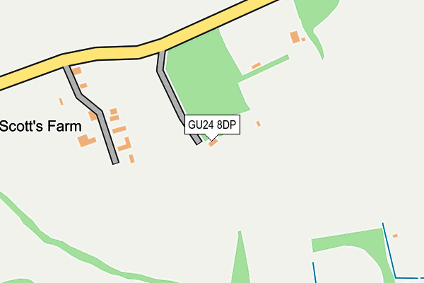 GU24 8DP map - OS OpenMap – Local (Ordnance Survey) GU24 8DP map - OS OpenMap – Local (Ordnance Survey)