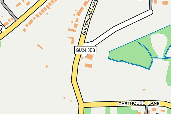 GU24 8EB map - OS OpenMap – Local (Ordnance Survey) GU24 8EB map - OS OpenMap – Local (Ordnance Survey)