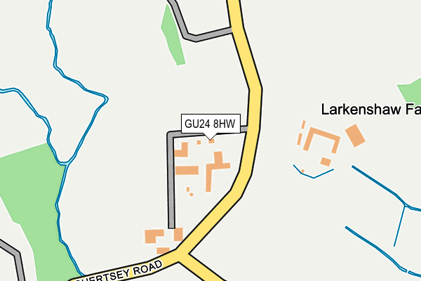 GU24 8HW map - OS OpenMap – Local (Ordnance Survey) GU24 8HW map - OS OpenMap – Local (Ordnance Survey)