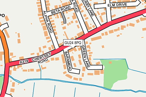 GU24 8PQ map - OS OpenMap – Local (Ordnance Survey) GU24 8PQ map - OS OpenMap – Local (Ordnance Survey)