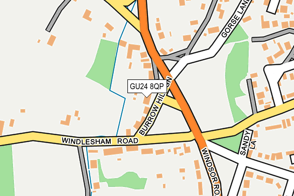 GU24 8QP map - OS OpenMap – Local (Ordnance Survey) GU24 8QP map - OS OpenMap – Local (Ordnance Survey)