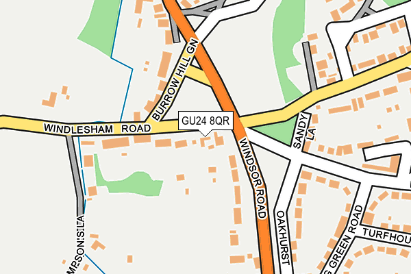 GU24 8QR map - OS OpenMap – Local (Ordnance Survey) GU24 8QR map - OS OpenMap – Local (Ordnance Survey)