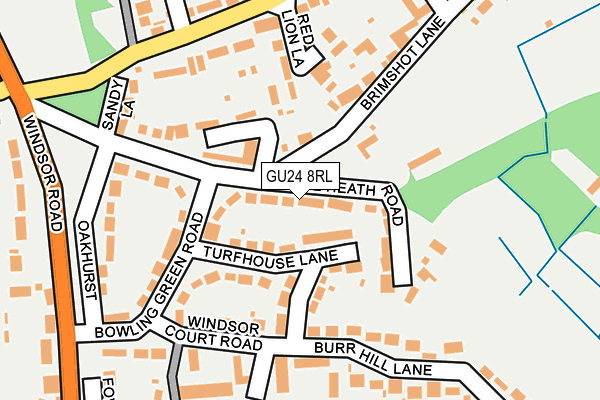 GU24 8RL map - OS OpenMap – Local (Ordnance Survey) GU24 8RL map - OS OpenMap – Local (Ordnance Survey)